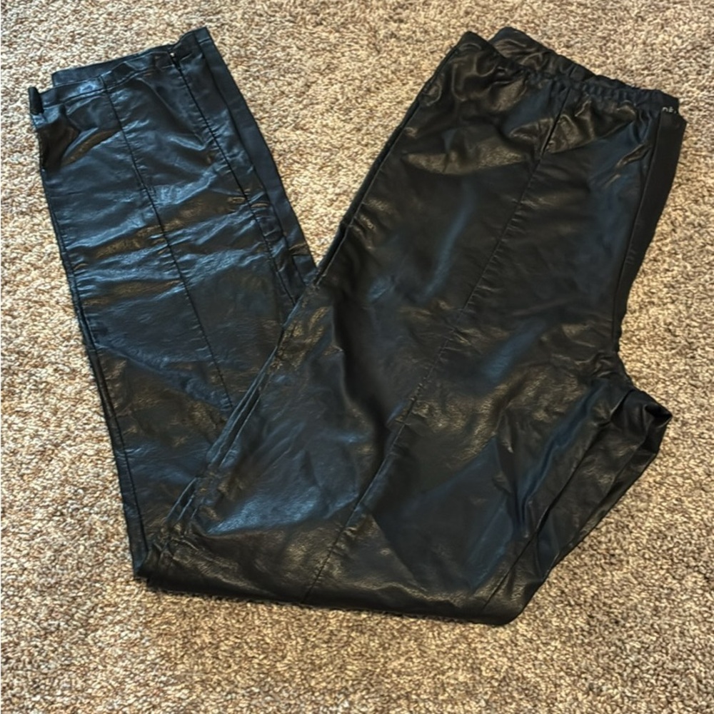 Women’s Black Faux Leather Pants